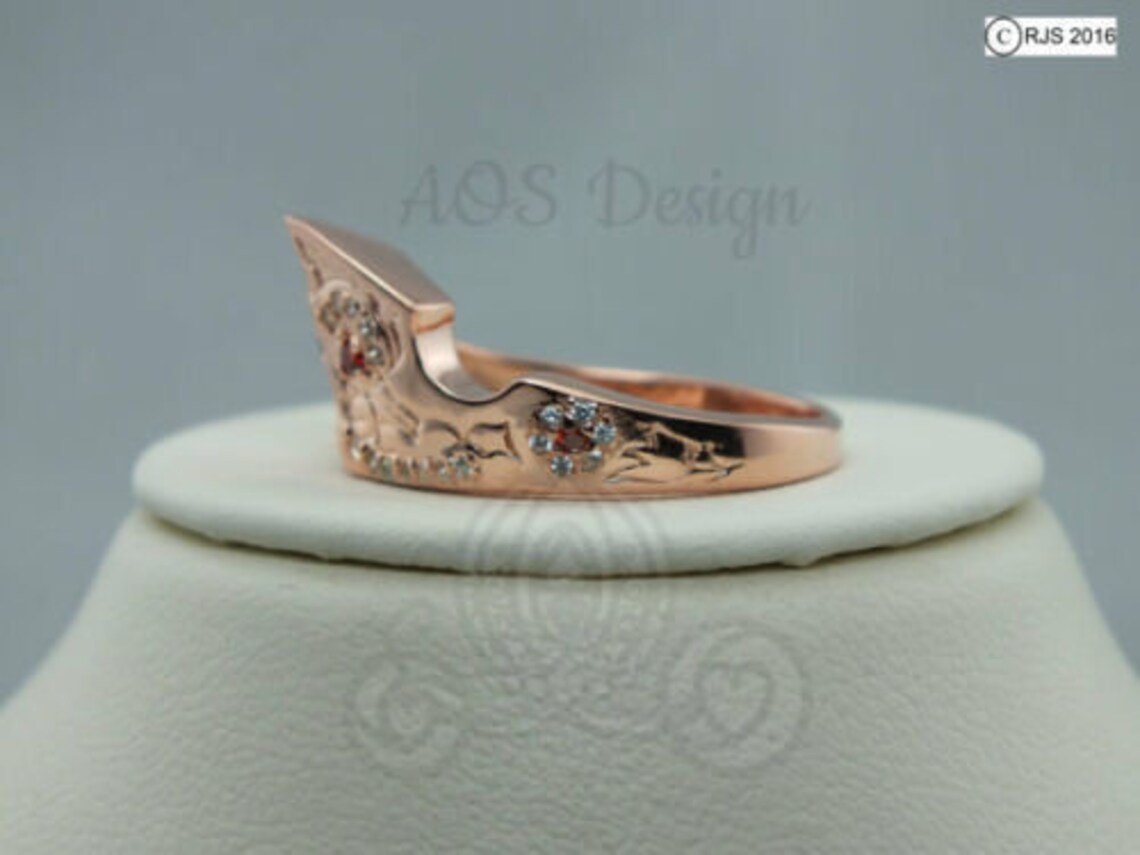 Aurora Sleeping Beauty Ring Rose Gold Tiara Princess Disney Etsy