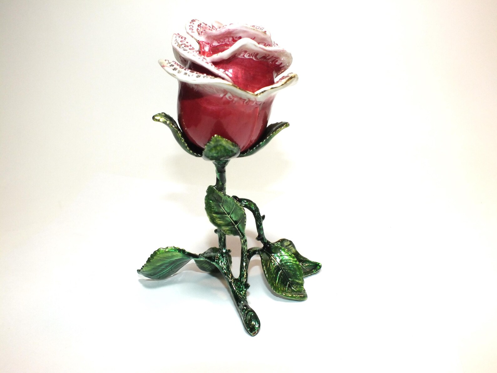 Beauty and the Beast Enchanted Rose Engagement Ring Box Anniversary