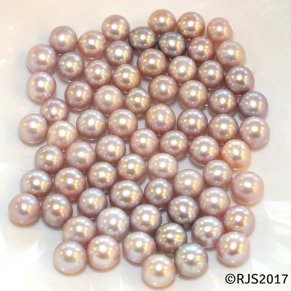 Pick A Pearl Freshwater Loose Pearl Round Purple Lavender for Pearl Cages, Charms, Necklaces Natural Color