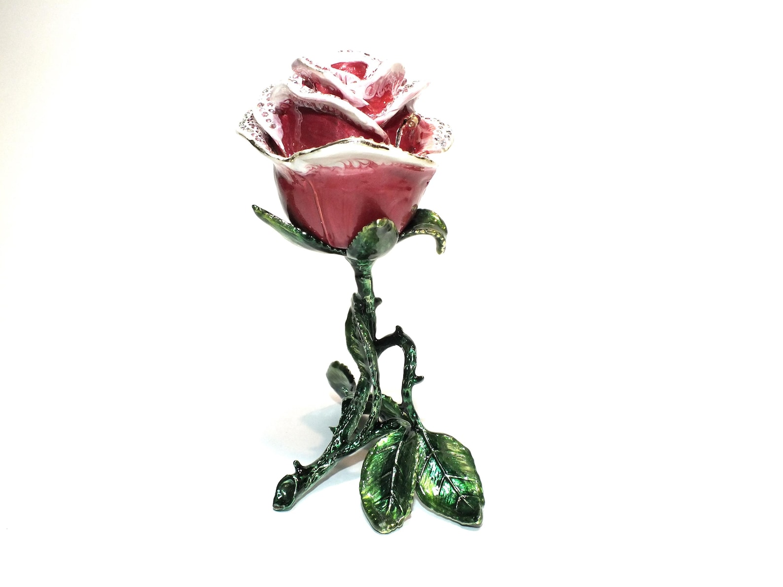 Beauty and the Beast Enchanted Rose Engagement Ring Box Anniversary