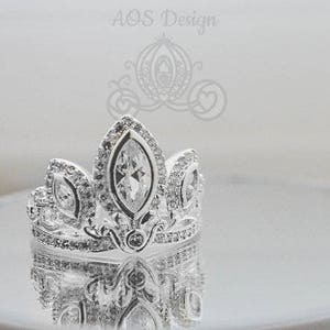 Rapunzel Ring, Handmade Gift, Sterling Silver Engagement Ring,Princess Tiara Ring