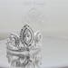 Rapunzel Tangled Crown Crystals Sterling Silver Tiara Princess Ring Engagement or for Princess Halloween Costume 