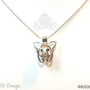 Pig Pearl Cage Pendant Necklace - Farm Animal Lover Gift - Pig Jewelry