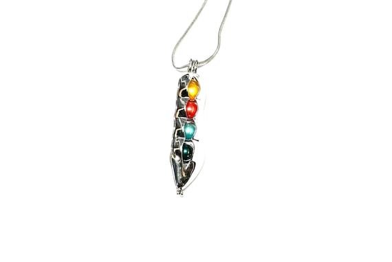 Peapod Pearl Cage Necklace: Silver Plated Birthstone Family Gift
