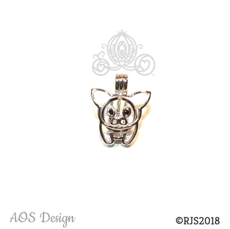 Teacup Pig Pearl Cage Piglet Baby Pig Flying Pig Silver Plated Etsy