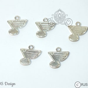 ST LOUIS BLUES HOCKEY HEART CHARM SLIDER PENDANT ADD TO YOUR NECKLACE  EUROPEAN BRACELET DIY PROJECTS ETC