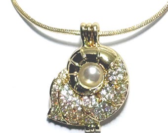 Collier à breloques sirène coquillage et perles cage | Costume d'Halloween Ursula Cosplay