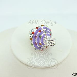 Purple Cupcake Pearl Cage Charm Cute Gift Idea for Her Birthday image 6