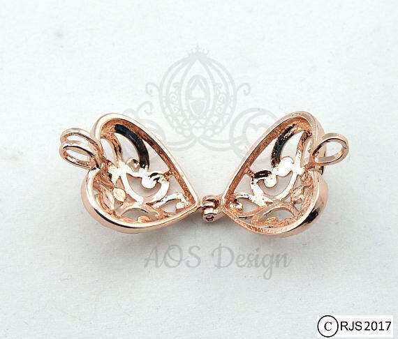 Rose Gold Plated Pick A Pearl Cage Fairy Multi Holder - Rose Gold Pearl Cage Pendant Rose Gold Plated Pick A Pearl Cage Fairy Multi Holder - Rose Gold Pearl Cage Pendant
