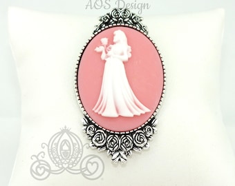Sleeping Beauty Halloween Cameo Brooch: Gothic Jewelry & Handmade Hair Accessories