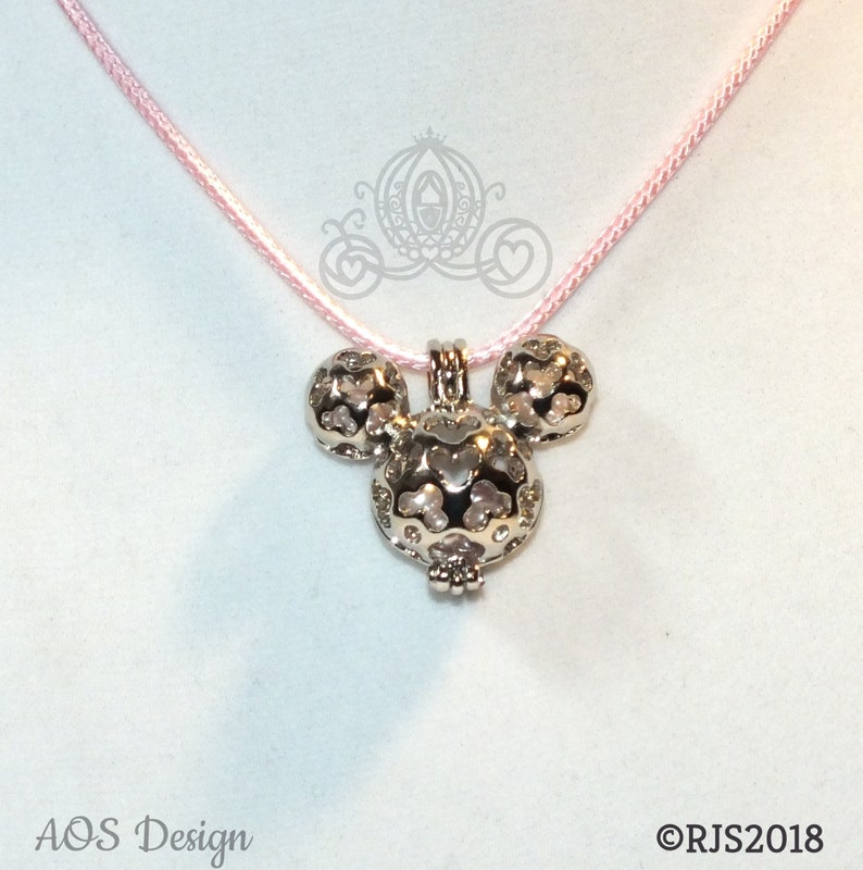 Mickey Head Hidden Mickey Necklace Scrollwork Pendant Silver - Etsy