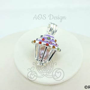 Purple Cupcake Pearl Cage Charm Cute Gift Idea for Her Birthday image 5