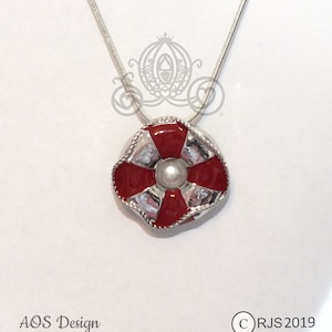 Disney Cruise Pearl Cage Pendant Charm Necklace - Life Preserver Charm