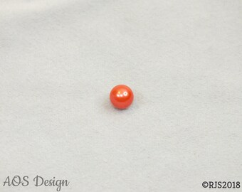 Orange Red Freshwater Pearl Loose Pearl Coral Red for Pearl Cages Charms Necklaces