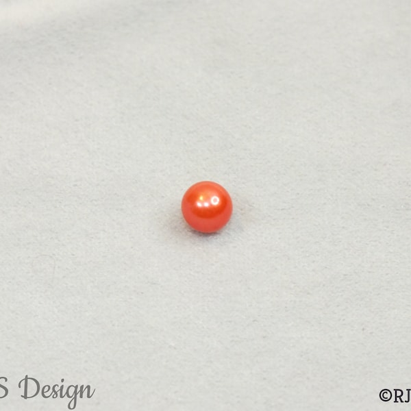 Orange Red Freshwater Pearl Loose Pearl Coral Red for Pearl Cages Charms Necklaces