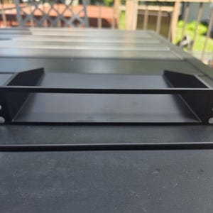 1U 10-Inch Network Rack Shelf, Matte Black Metal, Home Lab Server Cabinet Accessory
