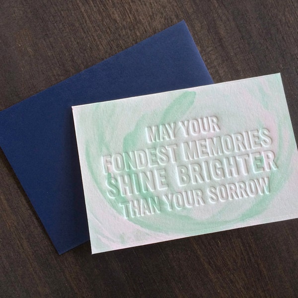 Letterpress Sympathy Card