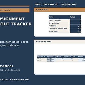 Foglio di calcolo per i pagamenti in conto deposito | Monitoraggio inventario e ripartizione vendite | Excel