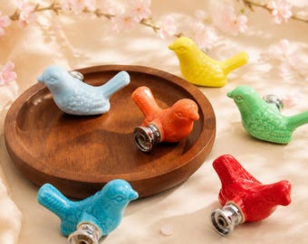 Tirador de mueble con forma de pájaro de 5,5 cm – Pomo decorativo con forma de animal para la habitación de los niños