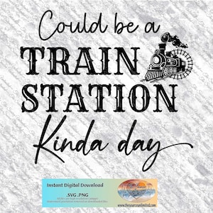 Stazione ferroviaria Kinda Day Detto Yellowstone ispirato Design SVG PNG Download digitale