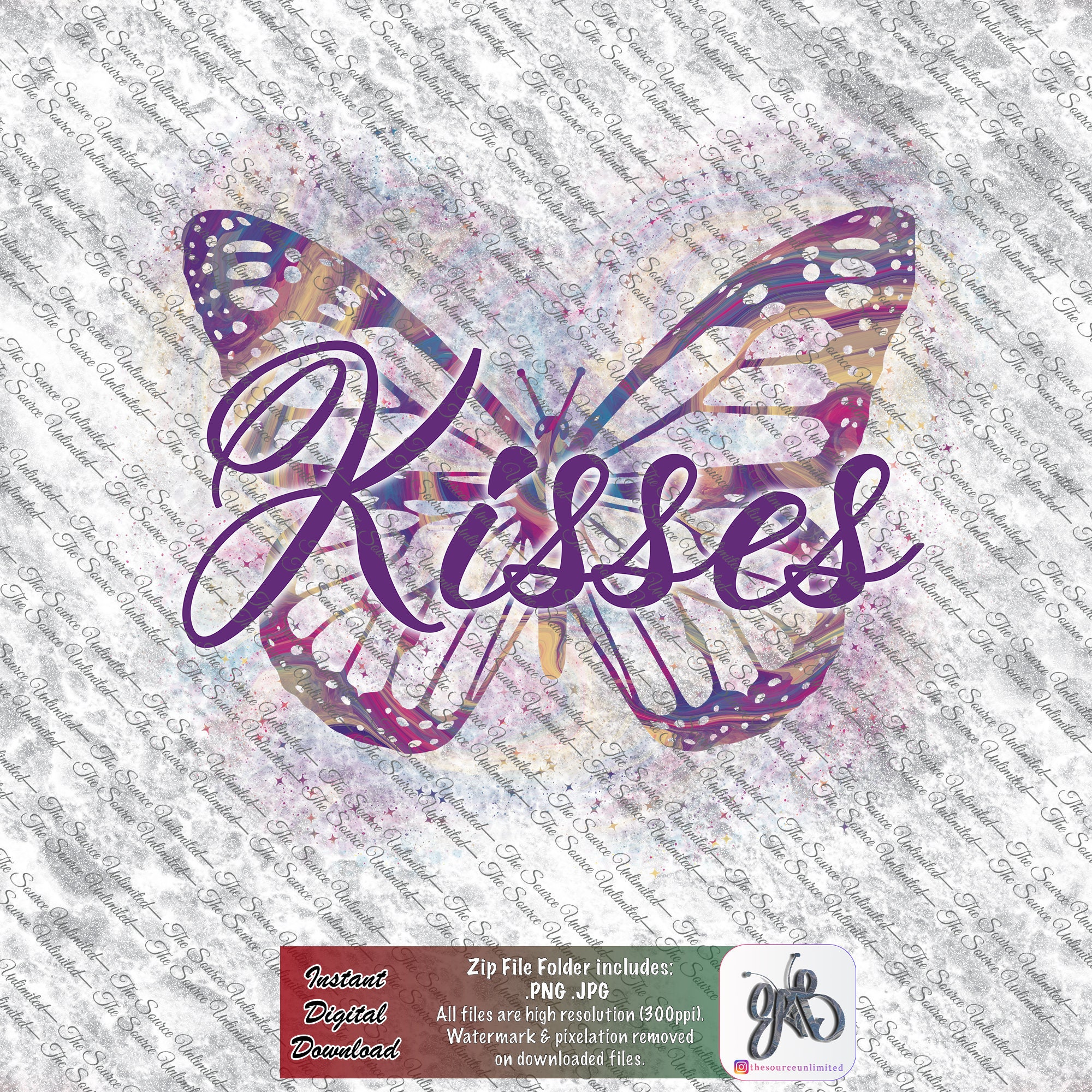 DIGITAL DOWNLOAD Butterfly Kisses Custom Design png jpg Etsy