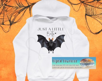 Cute Halloween Bat PNG, Spooky Season Shirt Design (Digital Download)