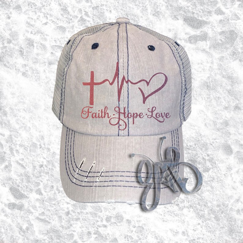 Download Faith Hope Love Cross EKG Heart custom design SVG PNG | Etsy