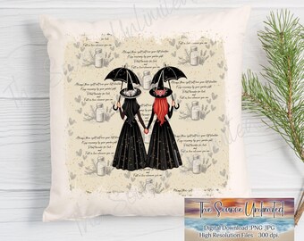 Diseño de Halloween de las Hermanas Brujas, Arte Mágico Práctico (Descarga Digital)