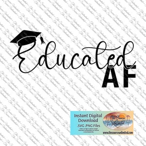 Opgeleide AF Graduation Cap Design SVG PNG digitale download