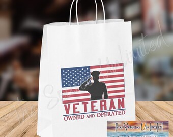 Veteran Owned Business PNG | Patriotic American Flag Logo (Digital Download)