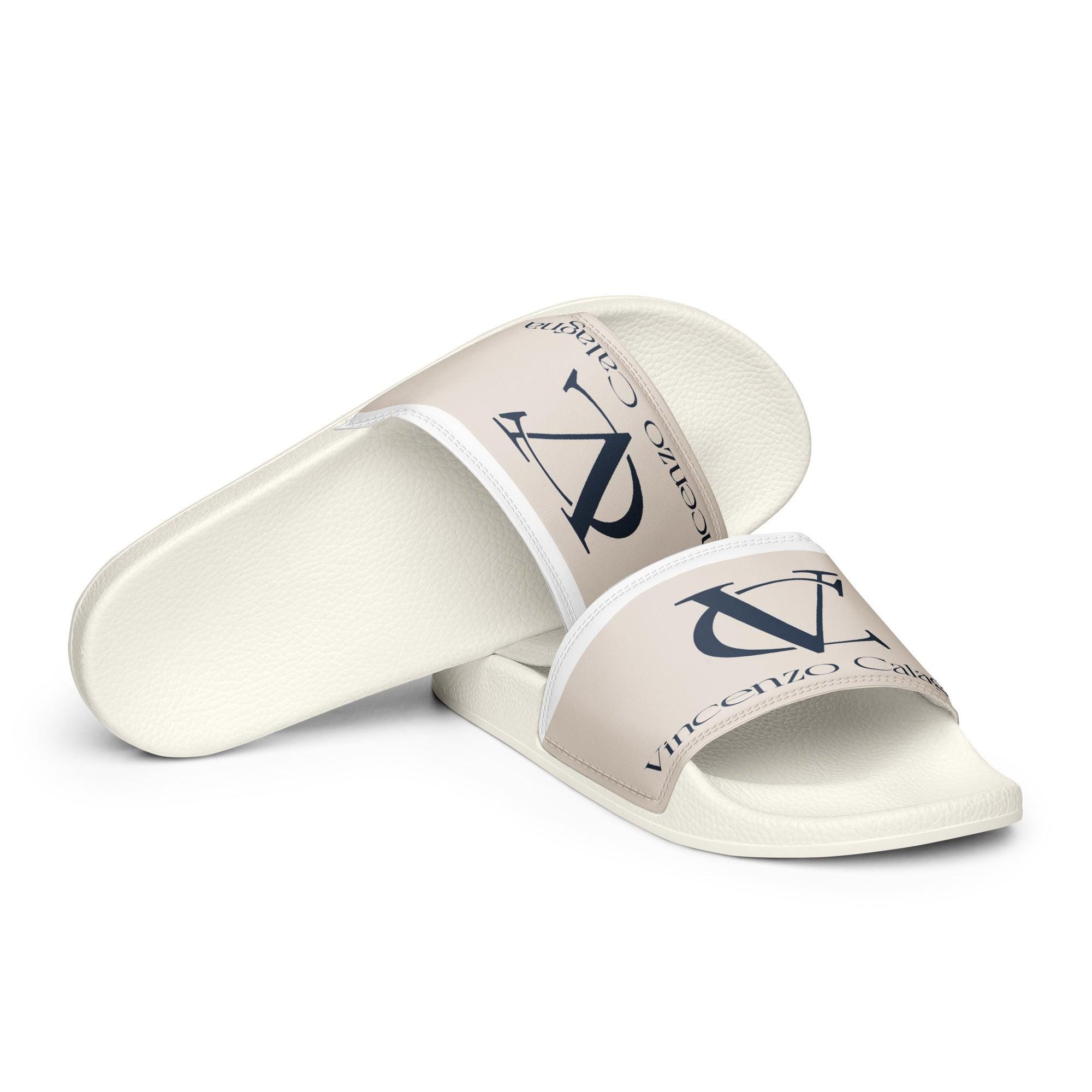 Men's Slides: Cushioned Faux Leather Summer Sandals