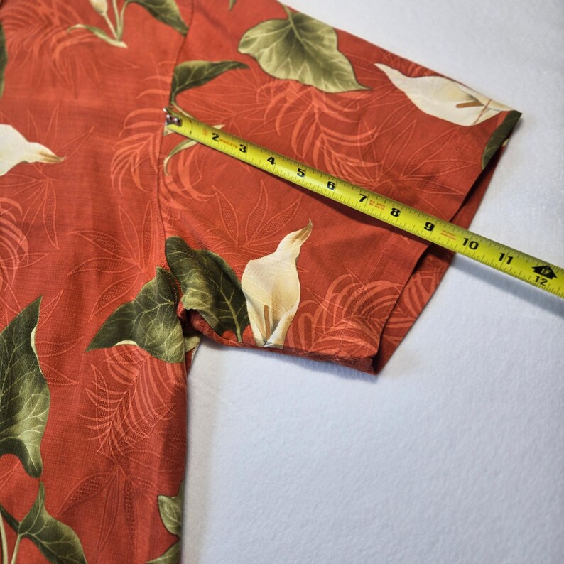 Tommy Bahama Floral Hawaiihemd Rot Large 2XL Bild 4