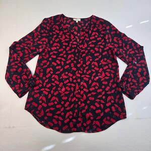 Joie XS Cherry Print Polyester Top image 3