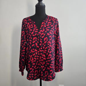 Joie XS Cherry Print Polyester Top image 1