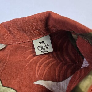 Tommy Bahama Floral Hawaiihemd Rot Large 2XL Bild 6