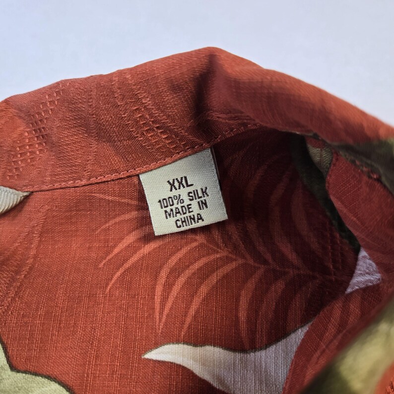 Tommy Bahama Floral Hawaiihemd Rot Large 2XL Bild 6