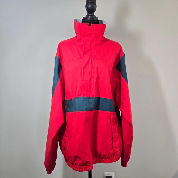 Eddie Bauer Anorak Jacket Mens Large Red Excellent Vi… - Gem