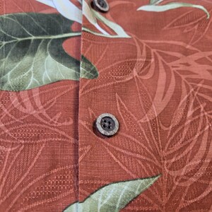 Tommy Bahama Floral Hawaiihemd Rot Large 2XL Bild 8
