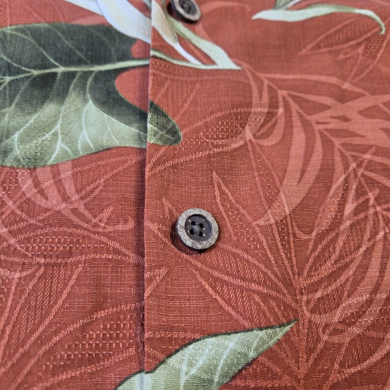 Tommy Bahama Floral Hawaiihemd Rot Large 2XL Bild 8