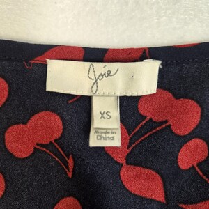 Joie XS Cherry Print Polyester Top image 2