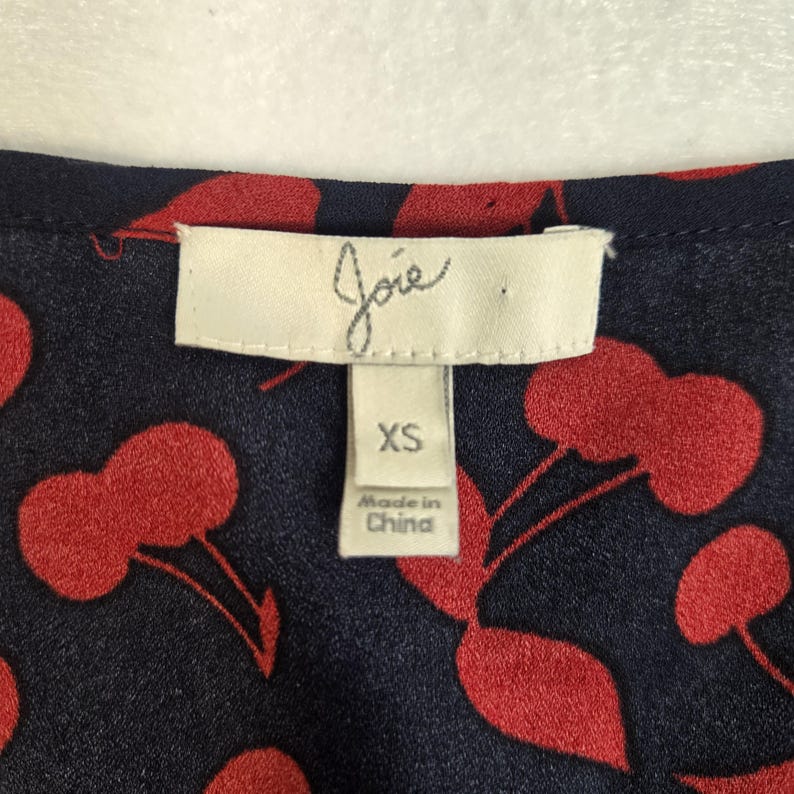 Joie XS Cherry Print Polyester Top image 2