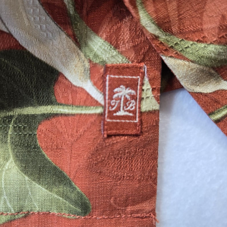 Tommy Bahama Floral Hawaiihemd Rot Large 2XL Bild 3