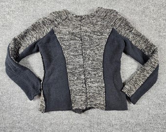 Cartonnier Knit Jacket Womens SP Black Navy  Lurex Mixed Media Blazer