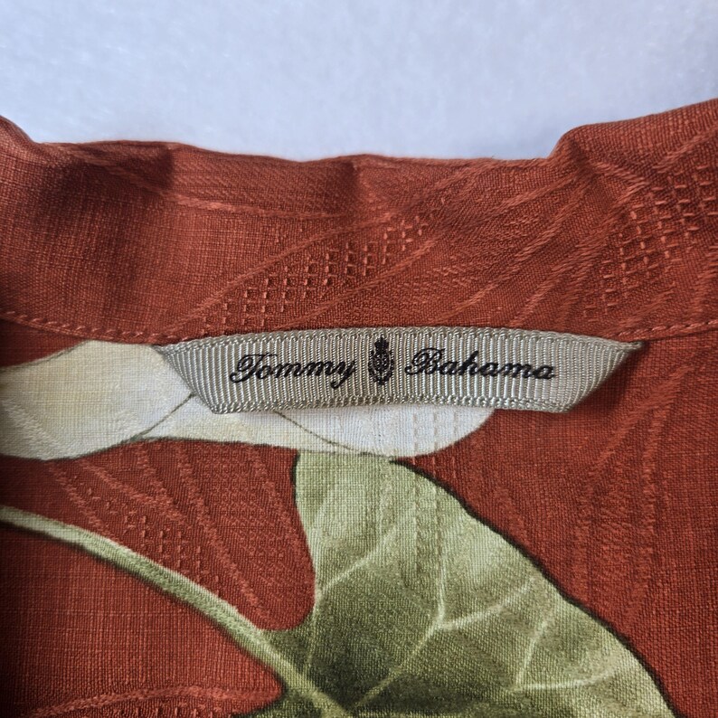 Tommy Bahama Floral Hawaiihemd Rot Large 2XL Bild 7