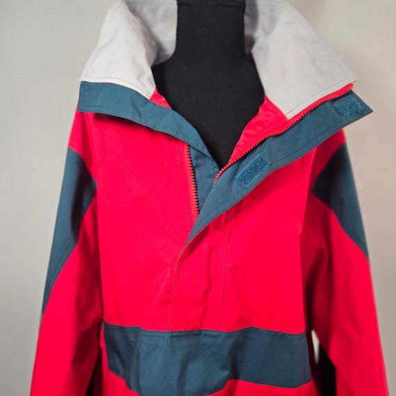 Eddie Bauer Anorak Jacket Mens Large Red Excellent Vi… - Gem