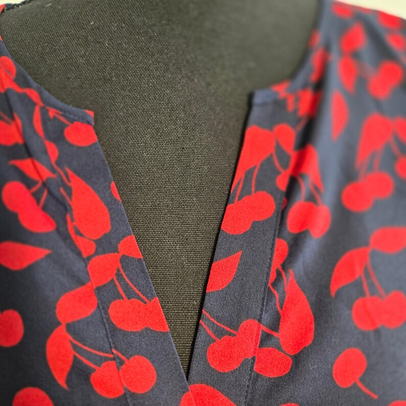 Joie XS Cherry Print Polyester Top image 5