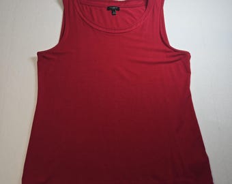 Camiseta sin mangas roja Talbots, talla S