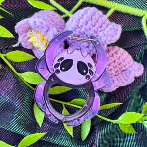 Pretty Purple Spider Acrylic Carabiner