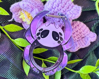 Pretty Purple Spider Acrylic Carabiner