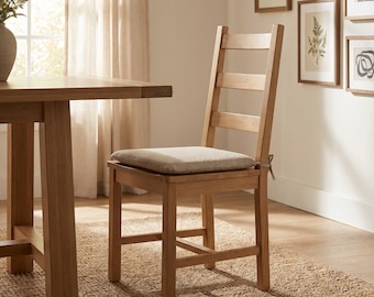 Progetto per sedia da pranzo in legno, sedia moderna fai da te in legno, costruzione di sedia da cucina con schienale a scaletta, elenco dei tagli e diagrammi in PDF